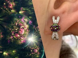 *Серьги Топаз Мистик арт. С1508Ю/Ag-617/25-922 вес 2,94 г - фото 237749