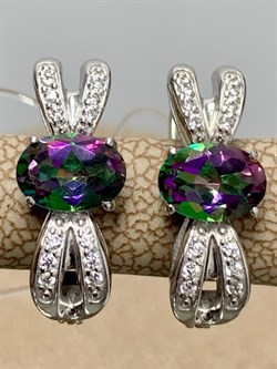 *Серьги Топаз Мистик арт. С1508Ю/Ag-617/25-922 вес 2,94 г - фото 237753