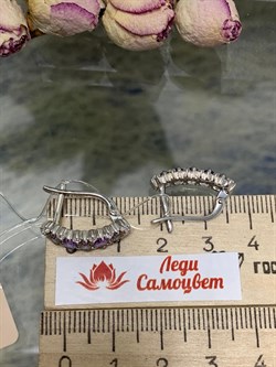 *Серьги Микс Топаз Мистик Аметист арт. С1510Ю/Ag-617/45-259 вес 4,43 г - фото 237769