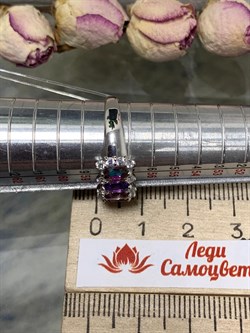 *Кольцо р.17 Топаз Мистик арт. К1510Ю/Ag-617/45-441 вес 2,69 г - фото 237774