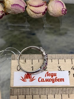 *Кольцо р.19,5 Микс Топаз Мистик Аметист арт. К1510Ю/Ag-617/45-482 вес 2,88 г - фото 237807