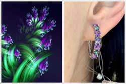 *Серьги Конго Микс Топаз Мистик Аметист арт. С1518Ю/Ag-607/45-663 вес 4,47 г - фото 237819 *Серьги Конго Микс Топаз Мистик Аметист арт. С1518Ю/Ag-607/45-663 вес 4,47 г - фото 237819