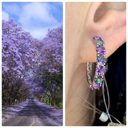 *Серьги Конго Микс Топаз Мистик Аметист арт. С1518Ю/Ag-607/45-663 вес 4,47 г - фото 237821 *Серьги Конго Микс Топаз Мистик Аметист арт. С1518Ю/Ag-607/45-663 вес 4,47 г - фото 237821