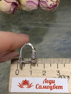 *Серьги Орхидея Микс Цитрин Топаз Лондон арт. С1188Ю/Ag-6022/2-250 вес 3,93 г - фото 238297