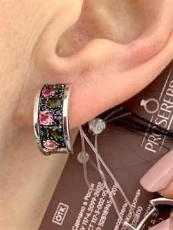 *Серьги Орхидея Микс Турмалин Шпинель арт. С1010Ю/Ag-607/1/3/4-204 вес 4,24 г - фото 238360 *Серьги Орхидея Микс Турмалин Шпинель арт. С1010Ю/Ag-607/1/3/4-204 вес 4,24 г - фото 238360