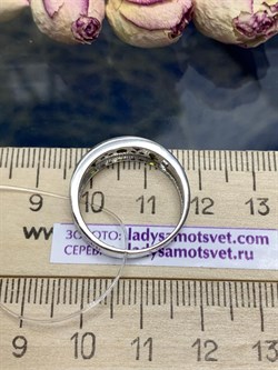 *Кольцо р.16,5 Орхидея Микс Турмалин Шпинель арт. К1010Ю/Ag-607/1/3/4-559 вес 2,96 г - фото 238383