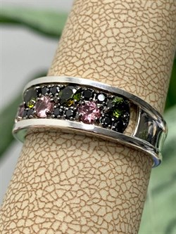 *Кольцо р.18 Орхидея Микс Турмалин Шпинель арт. К1010Ю/Ag-607/1/3/4-884 вес 2,8 г - фото 238399 *Кольцо р.18 Орхидея Микс Турмалин Шпинель арт. К1010Ю/Ag-607/1/3/4-884 вес 2,8 г - фото 238399