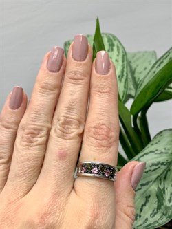 *Кольцо р.18 Орхидея Микс Турмалин Шпинель арт. К1010Ю/Ag-607/1/3/4-884 вес 2,8 г - фото 238401 *Кольцо р.18 Орхидея Микс Турмалин Шпинель арт. К1010Ю/Ag-607/1/3/4-884 вес 2,8 г - фото 238401