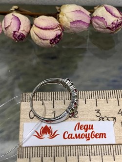 *Кольцо  р.19,5 Турмалины Урал Микс арт. К1400Ю/Ag-607/34-816 вес 3,02 г - фото 238413 *Кольцо  р.19,5 Турмалины Урал Микс арт. К1400Ю/Ag-607/34-816 вес 3,02 г - фото 238413