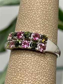 *Кольцо  р.19,5 Турмалины Урал Микс арт. К1400Ю/Ag-607/34-816 вес 3,02 г - фото 238414 *Кольцо  р.19,5 Турмалины Урал Микс арт. К1400Ю/Ag-607/34-816 вес 3,02 г - фото 238414