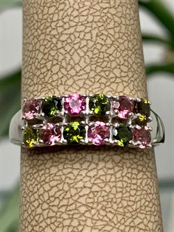 *Кольцо  р.19,5 Турмалины Урал Микс арт. К1400Ю/Ag-607/34-816 вес 3,02 г - фото 238415 *Кольцо  р.19,5 Турмалины Урал Микс арт. К1400Ю/Ag-607/34-816 вес 3,02 г - фото 238415