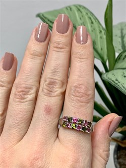 *Кольцо  р.19,5 Турмалины Урал Микс арт. К1400Ю/Ag-607/34-816 вес 3,02 г - фото 238417 *Кольцо  р.19,5 Турмалины Урал Микс арт. К1400Ю/Ag-607/34-816 вес 3,02 г - фото 238417