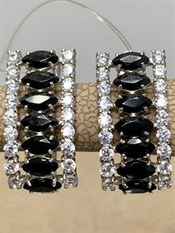 *Серьги Орхидея Турмалин Шерл Бразилия арт. С1546Ю/Ag-617/99-142 вес 4,28 г - фото 238481 *Серьги Орхидея Турмалин Шерл Бразилия арт. С1546Ю/Ag-617/99-142 вес 4,28 г - фото 238481