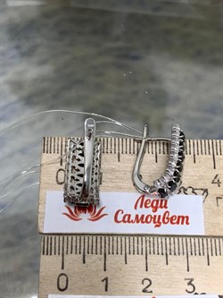 *Серьги Орхидея Турмалин Шерл Бразилия арт. С1546Ю/Ag-617/99-142 вес 4,28 г - фото 238484 *Серьги Орхидея Турмалин Шерл Бразилия арт. С1546Ю/Ag-617/99-142 вес 4,28 г - фото 238484