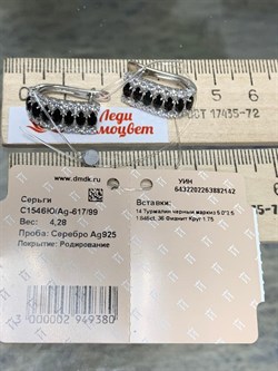 *Серьги Орхидея Турмалин Шерл Бразилия арт. С1546Ю/Ag-617/99-142 вес 4,28 г - фото 238487 *Серьги Орхидея Турмалин Шерл Бразилия арт. С1546Ю/Ag-617/99-142 вес 4,28 г - фото 238487