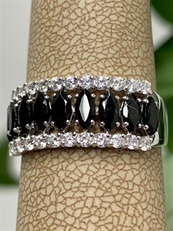 *Кольцо р.17,5 Орхидея Турмалин Шерл Бразилия арт. К1546Ю/Ag-617/99-317 вес 3,15 г - фото 238542 *Кольцо р.17,5 Орхидея Турмалин Шерл Бразилия арт. К1546Ю/Ag-617/99-317 вес 3,15 г - фото 238542