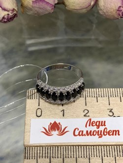 *Кольцо р.17,5 Орхидея Турмалин Шерл Бразилия арт. К1546Ю/Ag-617/99-317 вес 3,15 г - фото 238548 *Кольцо р.17,5 Орхидея Турмалин Шерл Бразилия арт. К1546Ю/Ag-617/99-317 вес 3,15 г - фото 238548