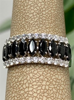 *Кольцо р.18 Орхидея Турмалин Шерл Бразилия арт. К1546Ю/Ag-617/99-696 вес 3,15 г - фото 238554 *Кольцо р.18 Орхидея Турмалин Шерл Бразилия арт. К1546Ю/Ag-617/99-696 вес 3,15 г - фото 238554