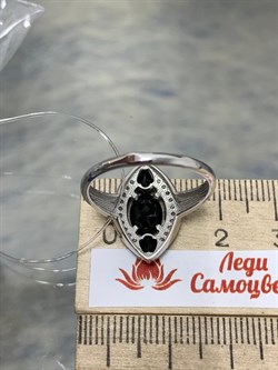 *Кольцо р.17,5 Черный Турмалин Шерл арт. К1543Ю/Ag-617/99-411 вес 3,36 г - фото 238571 *Кольцо р.17,5 Черный Турмалин Шерл арт. К1543Ю/Ag-617/99-411 вес 3,36 г - фото 238571