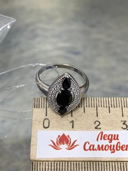 *Кольцо р.17,5 Черный Турмалин Шерл арт. К1543Ю/Ag-617/99-411 вес 3,36 г - фото 238572 *Кольцо р.17,5 Черный Турмалин Шерл арт. К1543Ю/Ag-617/99-411 вес 3,36 г - фото 238572