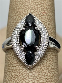 *Кольцо р.17 Черный Турмалин Шерл арт. К1543Ю/Ag-617/99-297 вес 3,4 г - фото 238590 *Кольцо р.17 Черный Турмалин Шерл арт. К1543Ю/Ag-617/99-297 вес 3,4 г - фото 238590