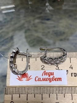 *Серьги Турмалины Забайкалье арт. С1529Ю/Ag-607/6-496 вес 4,28 г - фото 238602