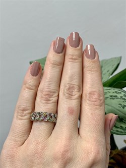 *Кольцо р.17 Турмалины Забайкалье арт. К1529Ю/Ag-607/6-139 вес 2,64 г - фото 238627