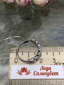 *Кольцо р.17,5 Турмалины Забайкалье арт. К1529Ю/Ag-607/6-184 вес 2,69 г - фото 238635