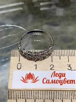 *Кольцо р.20 Турмалины Забайкалье арт. К1529Ю/Ag-607/6-988 вес 2,91 г - фото 238654