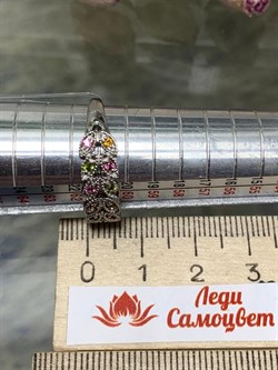 *Кольцо р.20 Турмалины Забайкалье арт. К1529Ю/Ag-607/6-988 вес 2,91 г - фото 238660