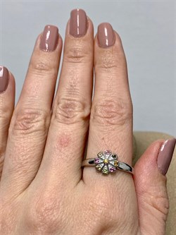 *Кольцо р.20 Турмалины Урал арт. К1530Ю/Ag-607/6-267 вес 2,1 г - фото 238758