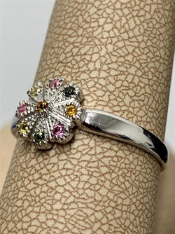 *Кольцо р.20 Турмалины Урал арт. К1530Ю/Ag-607/6-267 вес 2,1 г - фото 238766