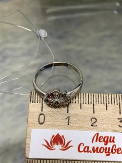 *Кольцо р.18 Турмалины Урал арт. К1530Ю/Ag-607/6-852 вес 2,05 г - фото 238847