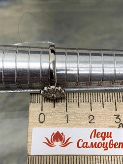 *Кольцо р.18 Турмалины Урал арт. К1530Ю/Ag-607/6-852 вес 2,05 г - фото 238851