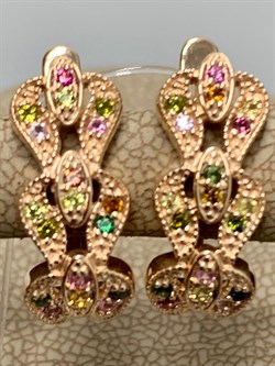 *Серьги Турмалины Урал арт. С1528Ю/Ag-607/6ПОЗ-652 вес 4,08 г - фото 238932 *Серьги Турмалины Урал арт. С1528Ю/Ag-607/6ПОЗ-652 вес 4,08 г - фото 238932