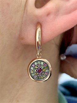 *Серьги Турмалины Урал арт. С1527Ю/Ag-607/6/9ПОЗ-768 вес 5,27 г - фото 238940