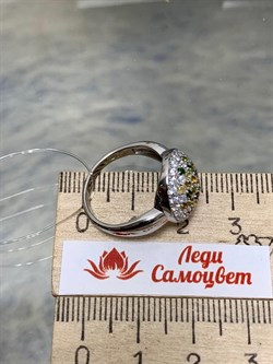 *Кольцо р.17 Турмалины Урал арт. К1532Ю/Ag-617/6-331 вес 3,45 г - фото 239139