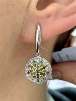 *Серьги Турмалины Урал арт. С1532Ю/Ag-617/6-353 вес 5,69 г - фото 239193