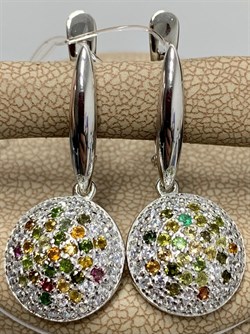 *Серьги Турмалины Урал арт. С1532Ю/Ag-617/6-353 вес 5,69 г - фото 239197