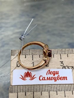 *Кольцо р.18,5 Турмалины Микс Гранат Родолит арт. К1524Ю/Ag-607/6/9ПОЗ-865 вес 3,04 г - фото 239215