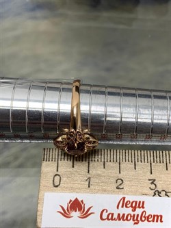 *Кольцо р.19,5 Турмалины Микс Гранат Родолит арт. К1524Ю/Ag-607/6/9ПОЗ-316 вес 3,06 г - фото 239223