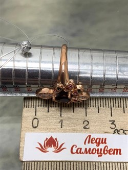 *Кольцо р.19,5 Турмалины Микс Гранат Мозамбик арт. К1523Ю/Ag-617/6/11ПОЗ-790 вес 2,51 г - фото 239264