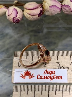 *Кольцо р.19,5 Турмалины Микс Гранат Мозамбик арт. К1523Ю/Ag-617/6/11ПОЗ-910 вес 2,48 г - фото 239271