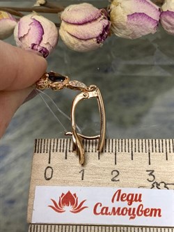 *Серьги Турмалины Микс Гранат Мозамбик арт. С1523Ю/Ag-617/6/11ПОЗ-543 вес 6,28 г - фото 239282