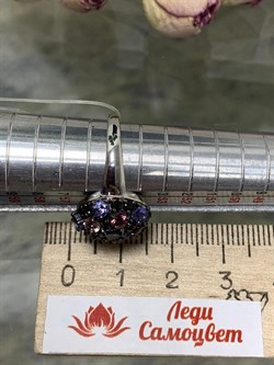 *Кольцо р.17,5  Орхидея Микс Танзанит Турмалин Шпинель арт. К1008Ю/Ag-607/1/3/8-471 вес 2,7 г - фото 239388 *Кольцо р.17,5  Орхидея Микс Танзанит Турмалин Шпинель арт. К1008Ю/Ag-607/1/3/8-471 вес 2,7 г - фото 239388