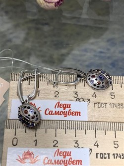 *Серьги Орхидея Микс Танзанит Турмалин Шпинель арт. С1008Ю/Ag-607/1/3/8-495 вес 5,47 г - фото 239395 *Серьги Орхидея Микс Танзанит Турмалин Шпинель арт. С1008Ю/Ag-607/1/3/8-495 вес 5,47 г - фото 239395