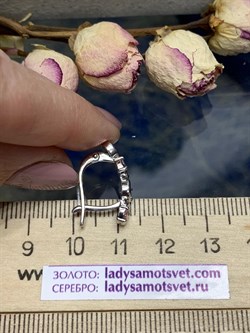 *Серьги Орхидея Микс Танзанит Турмалин арт. С1061/Ag-607/3/8-889 вес 2,92 г - фото 239401