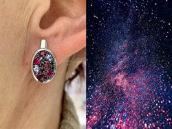 *Серьги Орхидея Микс Танзанит Родолит Турмалин Шпинель арт. С1043Ю/Ag-607/1/3/8/9-125 вес 3,78 г - фото 239420 *Серьги Орхидея Микс Танзанит Родолит Турмалин Шпинель арт. С1043Ю/Ag-607/1/3/8/9-125 вес 3,78 г - фото 239420