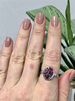 *Кольцо р.18 Орхидея Микс Родолит Танзанит Шпинель арт. К1043Ю/Ag-657/88-052 вес 2,36 г - фото 239462 *Кольцо р.18 Орхидея Микс Родолит Танзанит Шпинель арт. К1043Ю/Ag-657/88-052 вес 2,36 г - фото 239462