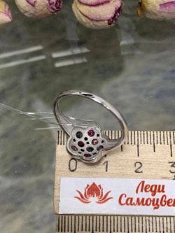 *Кольцо р.20 Орхидея Микс Танзанит Родолит Турмалин Шпинель арт. К1042Ю/Ag-607/1/3/8/9-314 вес 2,78 г - фото 239484